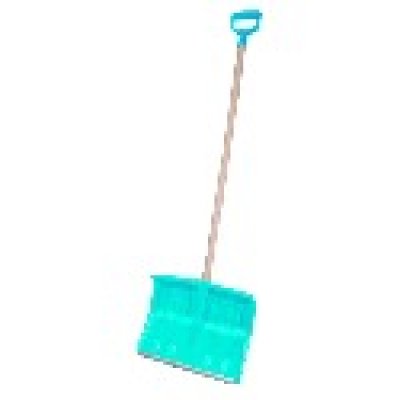 Hrablo na sníh, 40cm, plast, dřevěná hůl