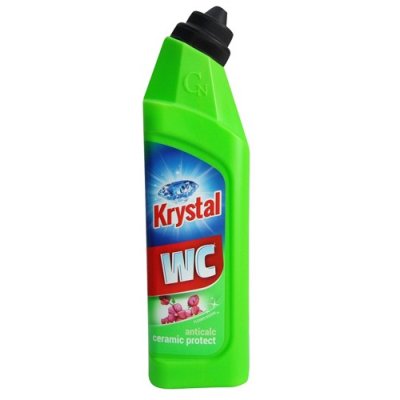 KRYSTAL WC, prostředek čistící, na keramiku, s ochranou, zelený, 750 ml