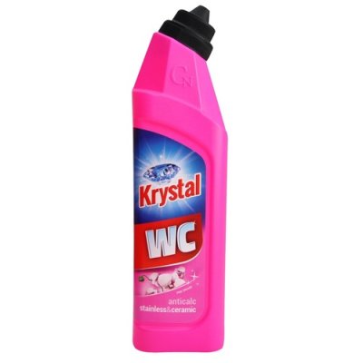 KRYSTAL WC, prostředek čistící, na nerez a keramiku, růžový, 750 ml