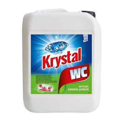 KRYSTAL WC, prostředek čistící, na keramiku, s ochranou, zelený, 5 L