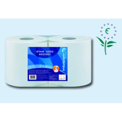 Utěrka průmysl STAR premium 1000, 2vr., 305 m, bílá