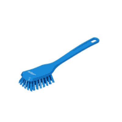 Vikan, malý kartáč s rukojetí, 255 mm, 121°C, střední, modrý