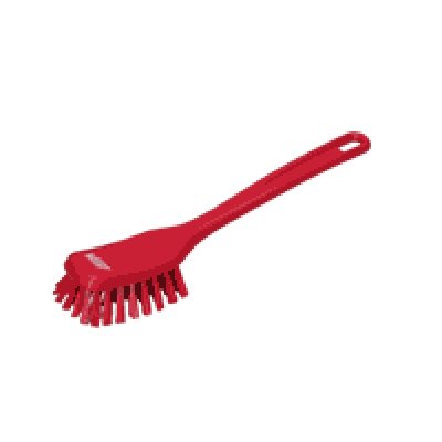 Vikan, malý kartáč s rukojetí, 255 mm, 121°C, střední, červený