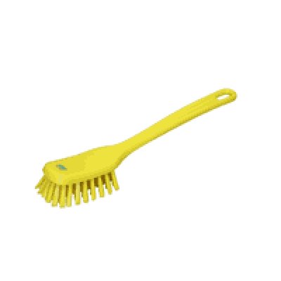 Vikan, malý kartáč s rukojetí, 255 mm, 121°C, střední, žlutý