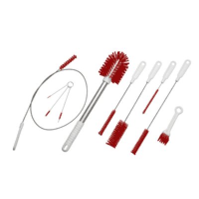 Vikan, sada kartáčů na zmzlinové poháry a shakery, červená