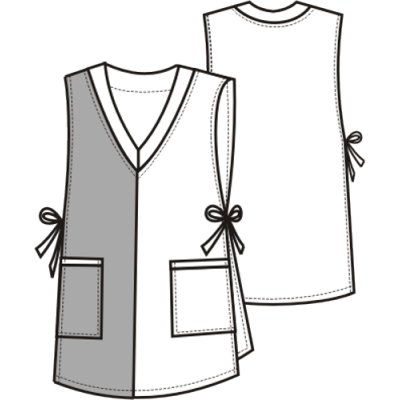 TDX, Dámská zástěra VĚRA přes hlavu, červená/červená