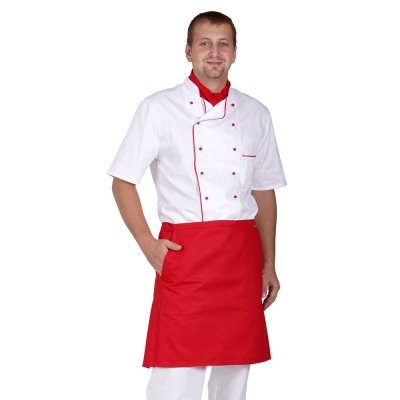 TDX Zástěra obepínací do pasu JAN, kapsy, BA, d50cm, červená - Zástěra JAN - červená