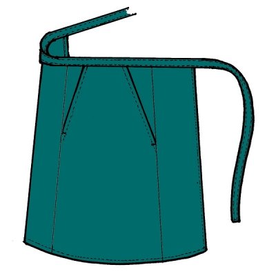 TDX Zástěra oběpínací do pasu JAN, kapsy, BA, d50cm, tmavě zelená - TD2190020000606_02.png