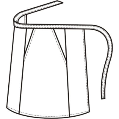 TDX Zástěra oběpínací do pasu JAN, kapsy, BA, d50cm, tmavě zelená