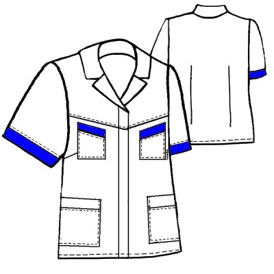 TDX Halena dámská propínací XENIE, BA, VS168, bílá/modrá