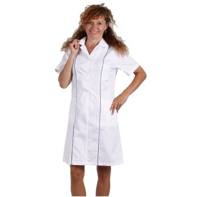 TDX Šaty sesterské propínací SILVIE, BA, VS168, bílá/tmavě modrá - TD224902000W105_02.png