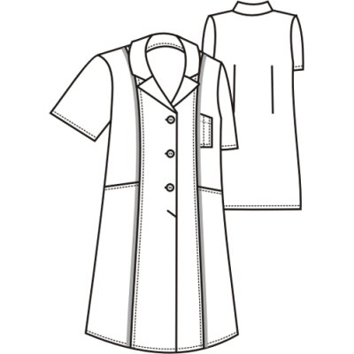 TDX Šaty sesterské propínací SILVIE, BA, VS168, bílá/tmavě modrá