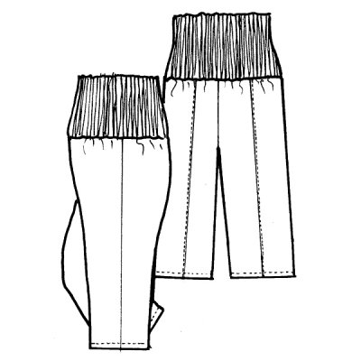 TDX Kalhoty dámské 3/4 LENKA, BA/PES, elastický pas, VS168, bílé VÝPRODEJ
