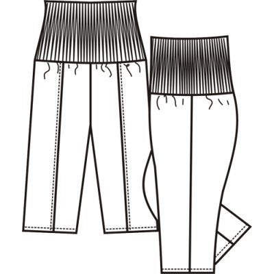 TDX Kalhoty dámské 3/4 LENKA, BA/PES, elastický pas, VS168, bílé VÝPRODEJ