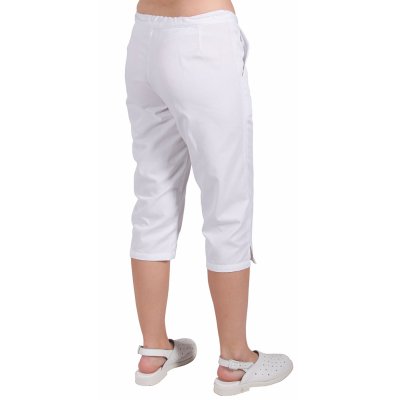TDX, Dámské kalhoty LUCIE 7/8, VS168, bílé DOPRODEJ poškozené zboží - Dámské pracovní zdravotnické 3/4 kalhoty, bílé