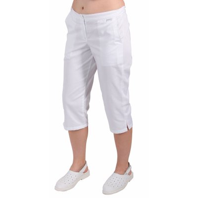 TDX, Dámské kalhoty LUCIE 7/8, VS168, bílé DOPRODEJ poškozené zboží - Dámské pracovní zdravotnické 3/4 kalhoty, bílé