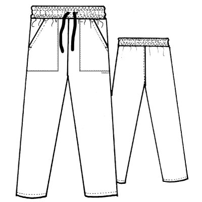 TDX Kalhoty unisex do pasu, BA, VS182/168, bílé