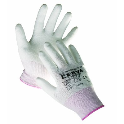 Červa, Rukavice BUNTING EVOLUTION PU dlaň, bílé, vel. 10