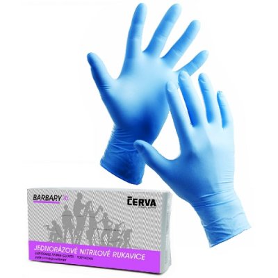 Červa, Rukavice nitrilové BARBARY, pudrované - L
