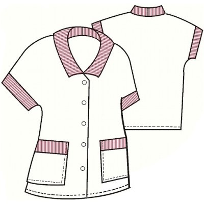 TDX, Halena dámská propínací 3/4, BA, VS170, bílá/červená