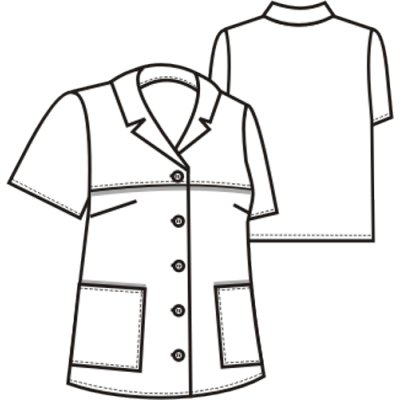 TDX Halena dámská propínací, BA, krátký rukáv, VS170, bílá/červená