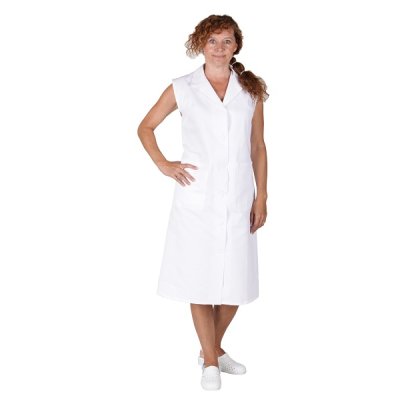 TDX Plášť dámský propínací, BA, bez rukávů, VS170, bílý - TD0010000000000_01.jpg