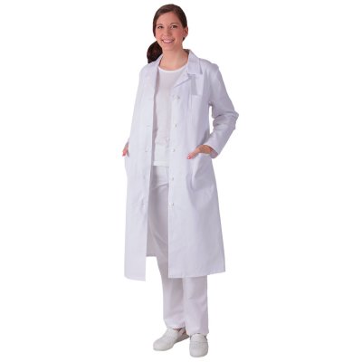 TDX Plášt dámský propínací, BA, dlouhý rukáv, VS170, bílý - Dámský plášť 0030 - bílý