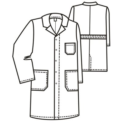 TDX Plášť pánský propínací, VS182, bílý