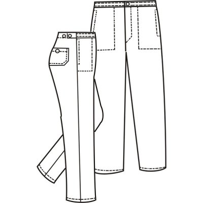 TDX Kalhoty pánské lékařské, BA, VS182, bílé