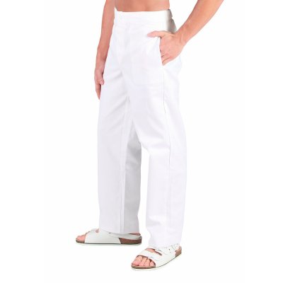 TDX Kalhoty pánské lékařské, BA, VS182, bílé - Pánské pracovní zdravotnické kalhoty, bíllé