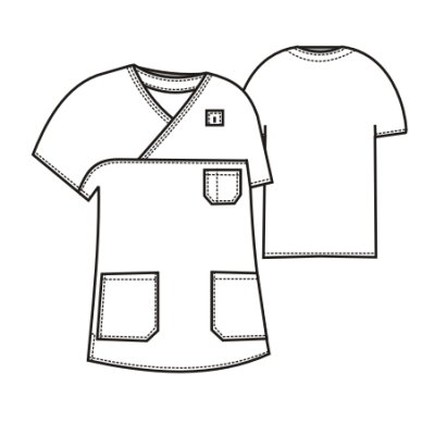 TDX Halena unisex přes hlavu, BA/PES, VS182, světle zelená - Pracovní halena směnná 1262 - nákres