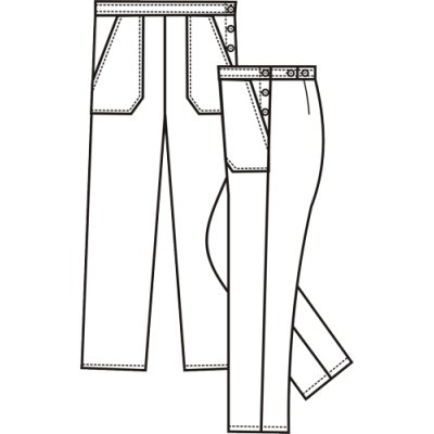 TDX Kalhoty dámské PAVLA,  BA, v pase zápinky, VS168, bílé - TD2400010000000_02.png