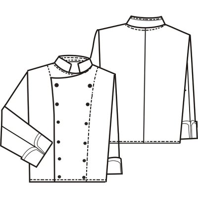 TDX Rondon pánský dvouřadý, BA, dlouhý rukáv, VS182, bílý
