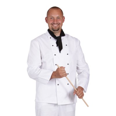 TDX Rondon pánský dvouřadý, BA, dlouhý rukáv, VS182, bílý - Pánský kuchařský rondon 0411 - bílý