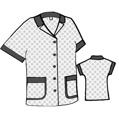 TDX Halena dámská propínací, BA, VS170, černobílý potisk/černá