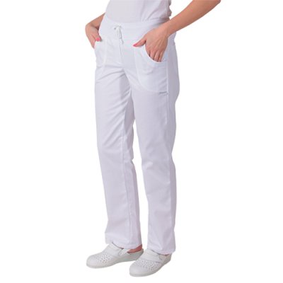 TDX Kalhoty dámské SOFIE, BA, VS168, bílé/bílý úplet - Dámské kalhoty SOFIE - bílé