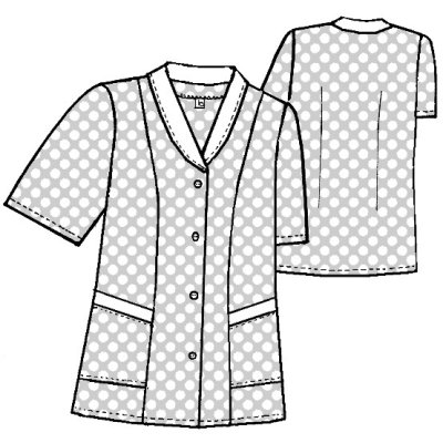 TDX, Dámská halena s šálovým límcem , VS170, čb puntík/bílá DOPORODEJ poslední kusy