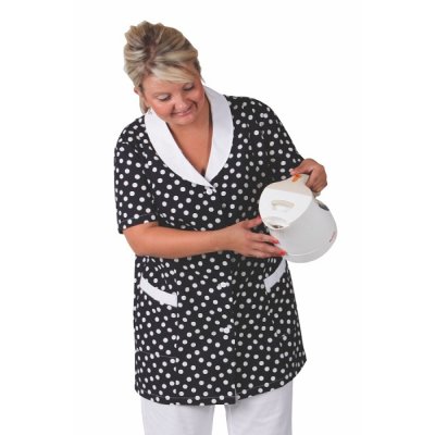 TDX, Dámská halena s šálovým límcem , VS170, čb puntík/bílá DOPORODEJ poslední kusy