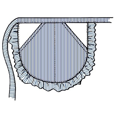 TDX Zástěrka dámská, modrá/bílá