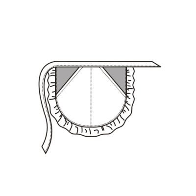 TDX Zástěrka dámská, modrá/bílá - Dámská zástěra 0015 - nákres