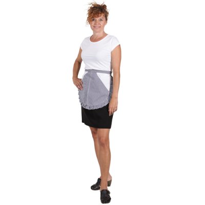 TDX Zástěrka dámská, modrá/bílá - Dámská zástěra 0015 - modrý proužek