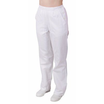 TDX, Dámské lékař. kalhoty, vzadu guma, boční zap.knoflíky, VS176, bíl