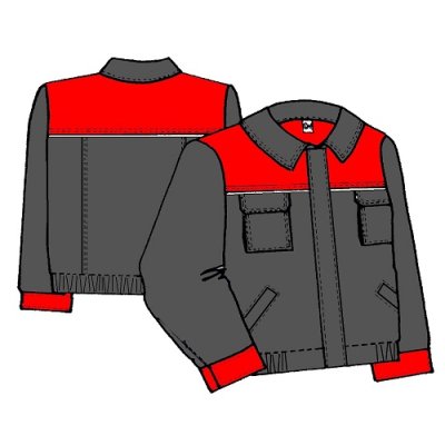 TDX Bunda pánská, BA, VS182, černá/červená