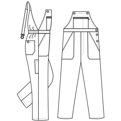 TDX Kalhoty pánské s laclem, BA, VS182, tmavě modré