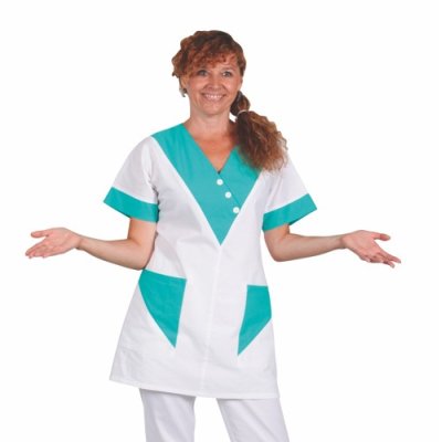 TDX Halena sesterská přes hlavu, BA, VS170, bílá/tyrkys