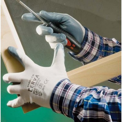 Červa, Rukavice nylon. nitril. dlaň BABBLER - 10