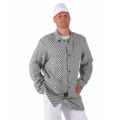 TDX Blůza pánská pro řezníky zimní, BA, VS182 - Pánská řeznická blůza 0413, černobílá kostka
