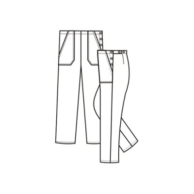 TDX Kalhoty dámské, BA, v pase zápinky, VS170, bílé - Dámské kalhoty 0470 - nákes