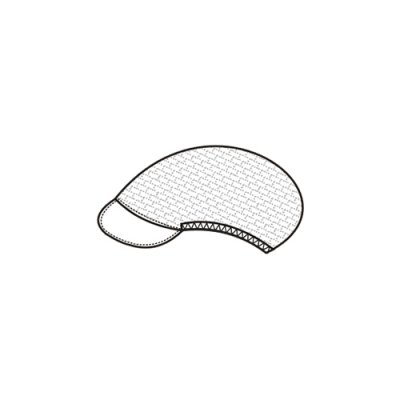 TDX Čepice pro kuchaře s kšiltem, BA, bílá - Čepice pro kuchaře s kšiltem 0724 - nákres