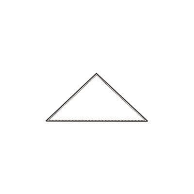 Šátek třírohý prac. 70x70cm, 0740, BA 145, bílý - Šátek třírohý 0740